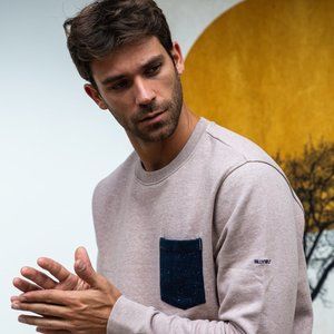 Mottled Taupe Organic Cotton Sweatshirt